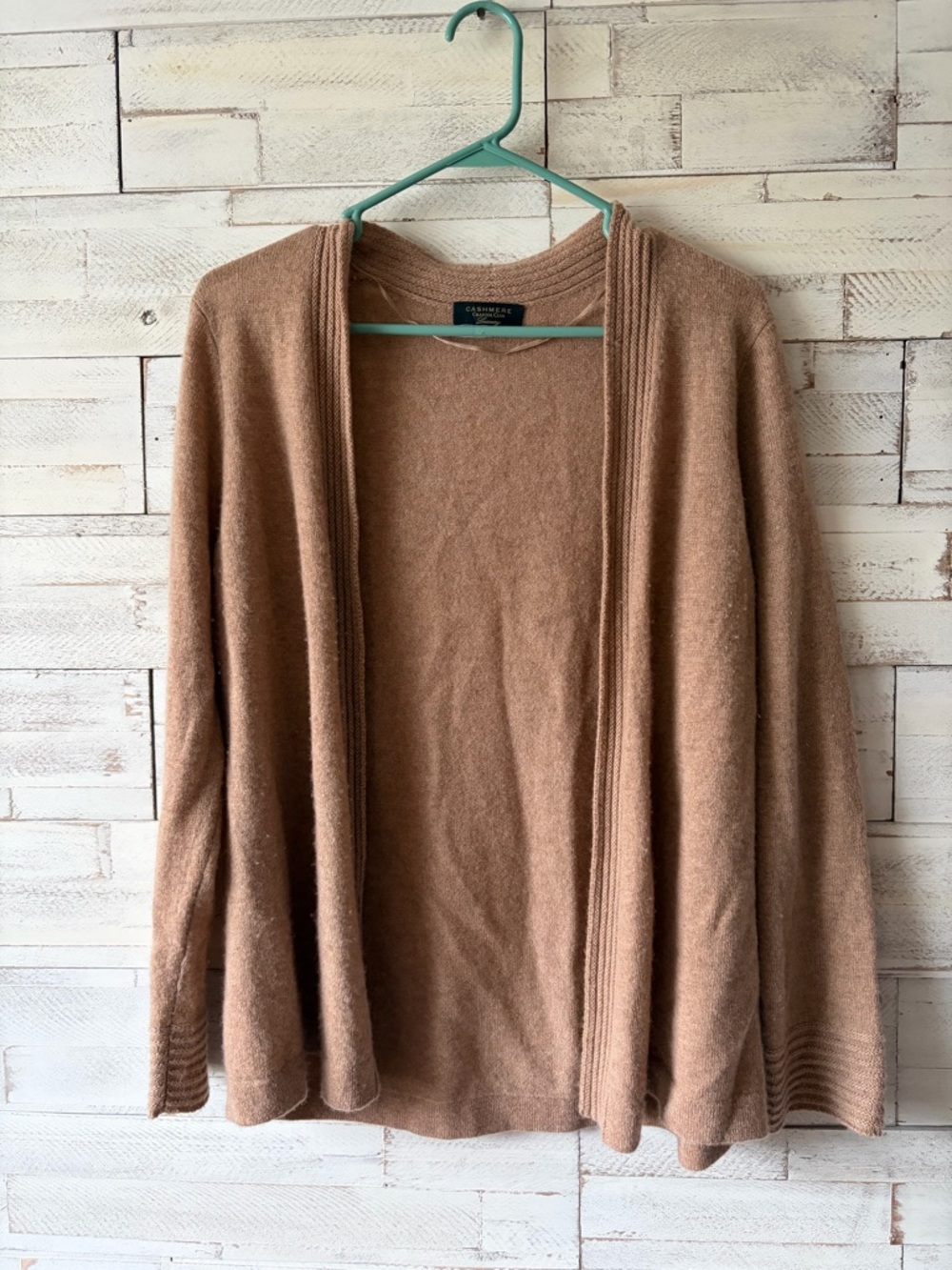 Charter Club luxury Classic Open-Front cashmere cardigan large womens